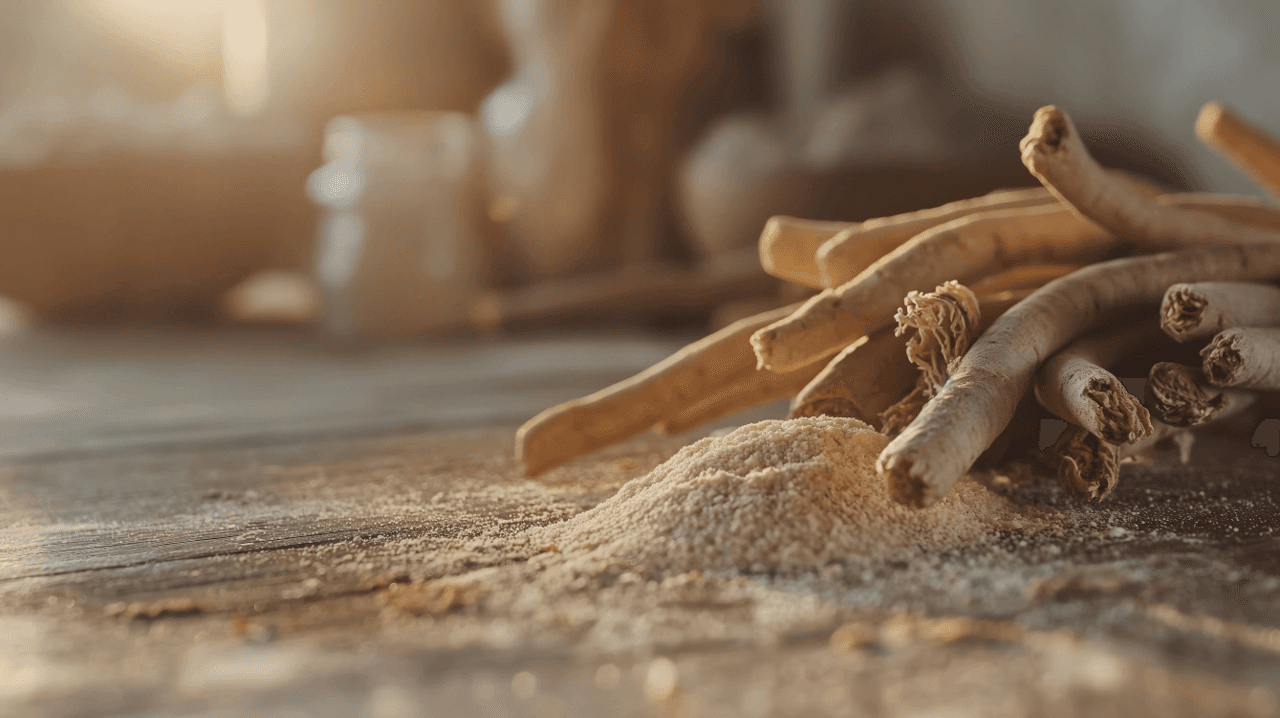 KSM-66 Ashwagandha root extract. Clinically studied Ayurvedic adaptogen.